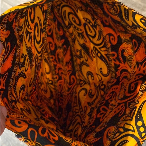 Vibrant Orange and Yellow Patterned Tote Bag - Picture 6 of 6